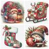Christmas Printed Cross Stitch Kit DIY 11CT Embroidery Craft Set Home Decor