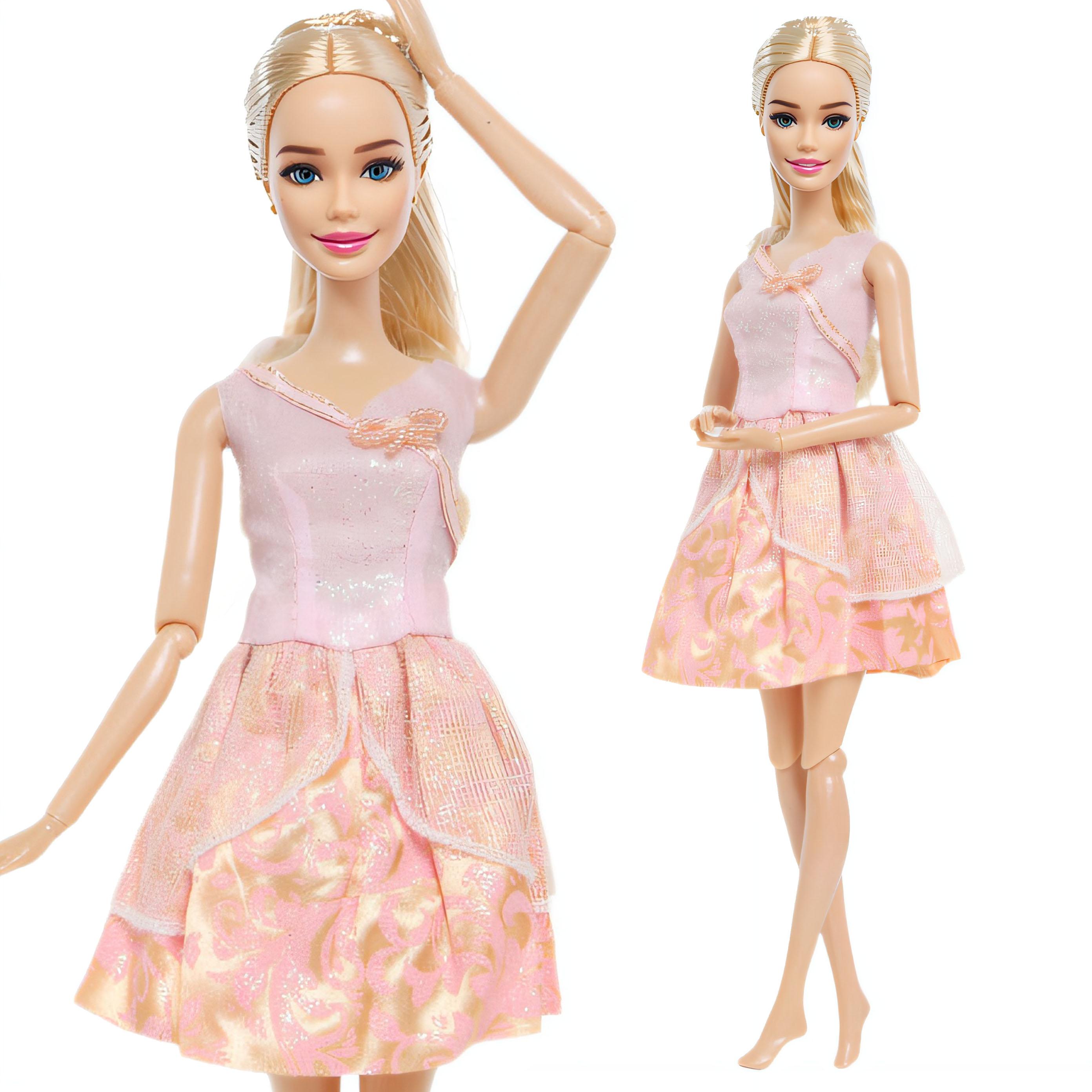 

Блестящее мини-платье принцессы ручной работы, праздничная юбка, одежда для куклы Барби, аксессуары, вечерние танцевальные наряды, игрушка(НЕТ КУКЛ)