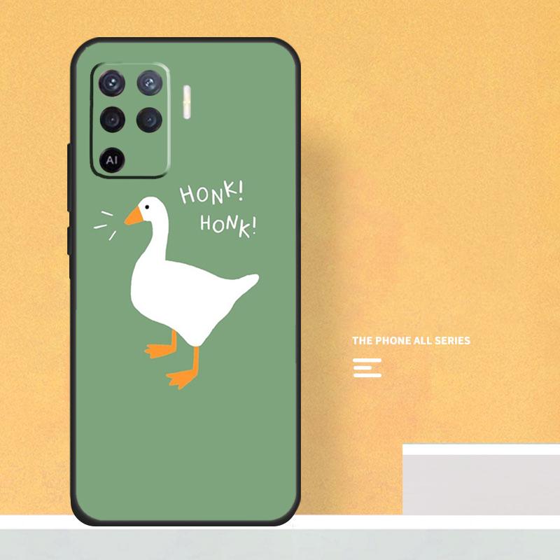 Funny Cartoon Duck Case For Oppo A80 A60 A40 A6 A5 Pro A15 A16 A17 A57 A94 A74 A54 A76 A96 A18 A38 A58 A78 A98