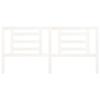 VidaXL Headboard White 206x4x100 Cm Solid Pine Wood 818841