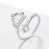 S925 Sterlingsilber Kronenring mit Diamanten - Japanischer & Koreanischer Modeschmuck Geschenk für Sie