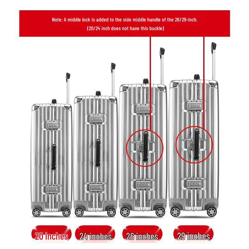 Retro Aluminum Frame Spinner Suitcase - Available in 20/24/26/29 Inches