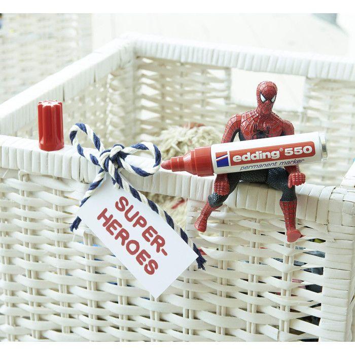 Marqueur permanent - EDDING - 550 - Rouge - Lot de 10 - Pointe ronde 3-4 mm