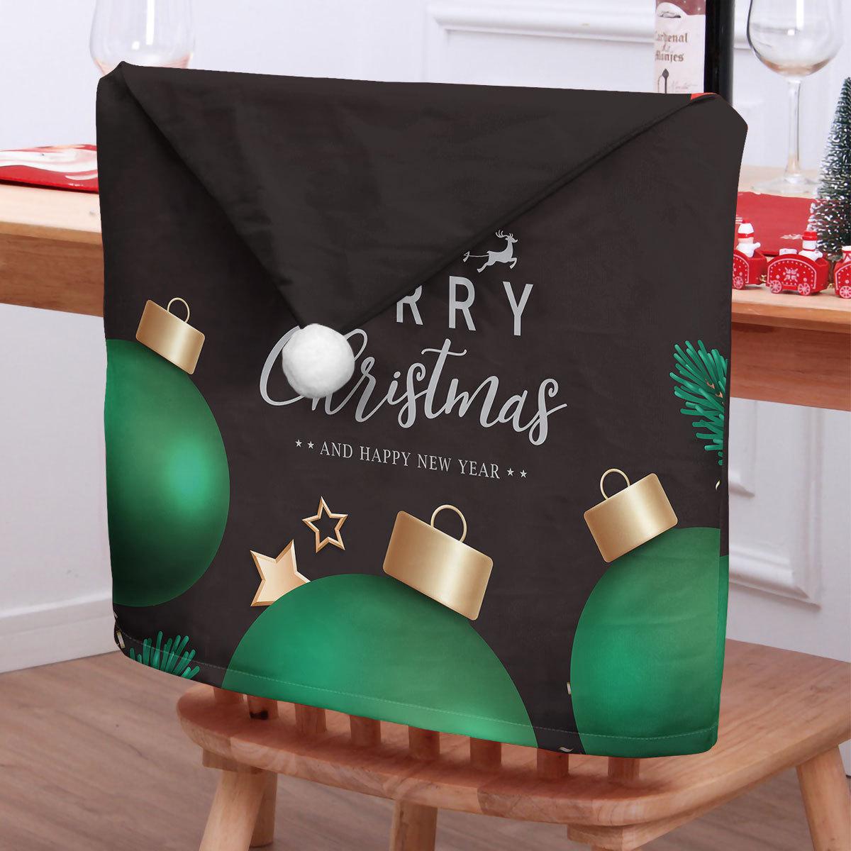 Cartoon Santa Claus Christmas Chair Cover Decorations 50x60
