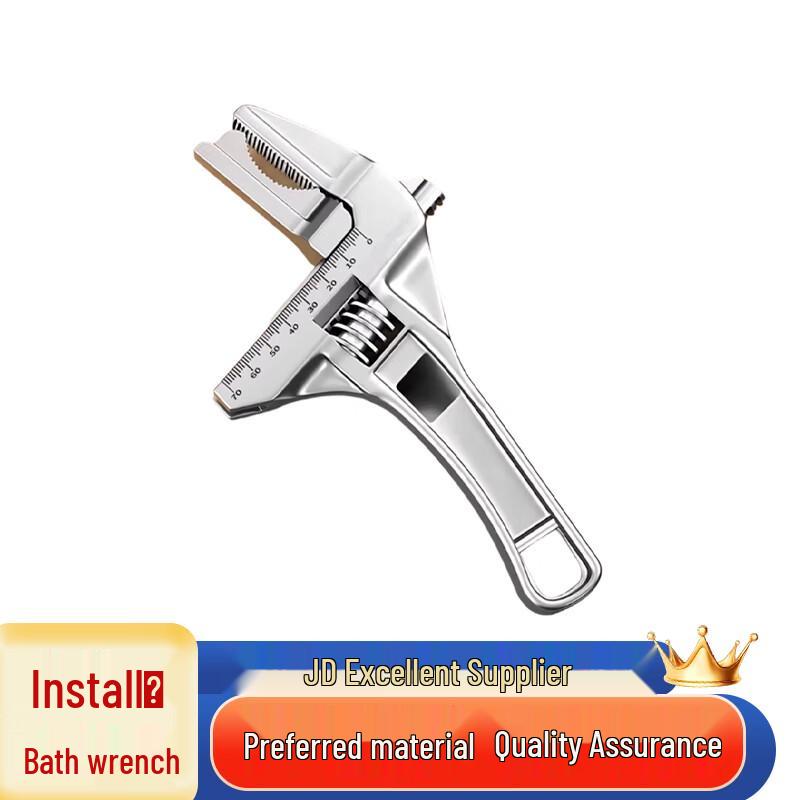 Adjustable Plumbing and Utility Wrench with Scale