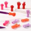 6Pcs Knitting Needle Point Protectors Hand Shape Knitting Needle Stoppers Slip Resistant Crochet Hook Tip Covers