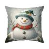 Christmas Snowman Cushions Pillowcase Polyester Cushion Cover Throw Pillow Sofa Decoration Pillowcover Home Decor