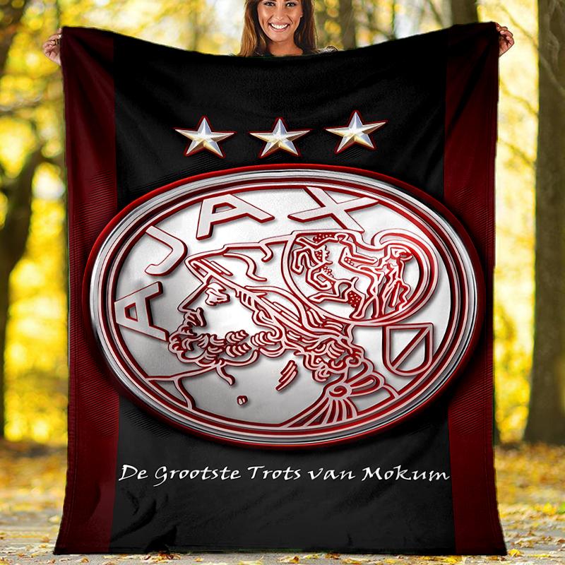AFC Ajax printed throw blanket—soft,warm;versatile blanket for all seasons—perfect as &air-conditioning throw,nap blanket