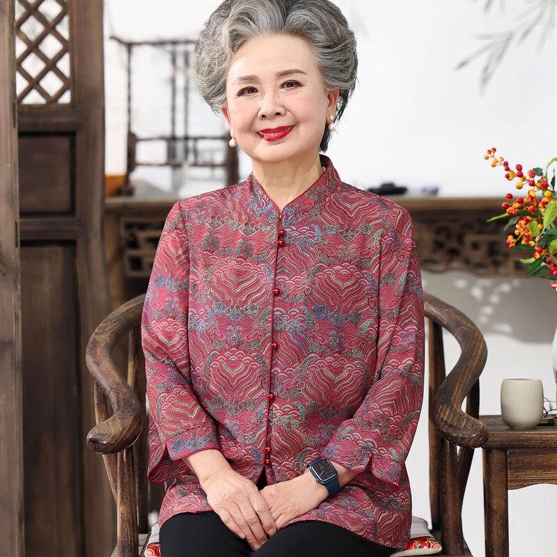 Damen Herbst Chinesischer Stil Strickjacke Hemd