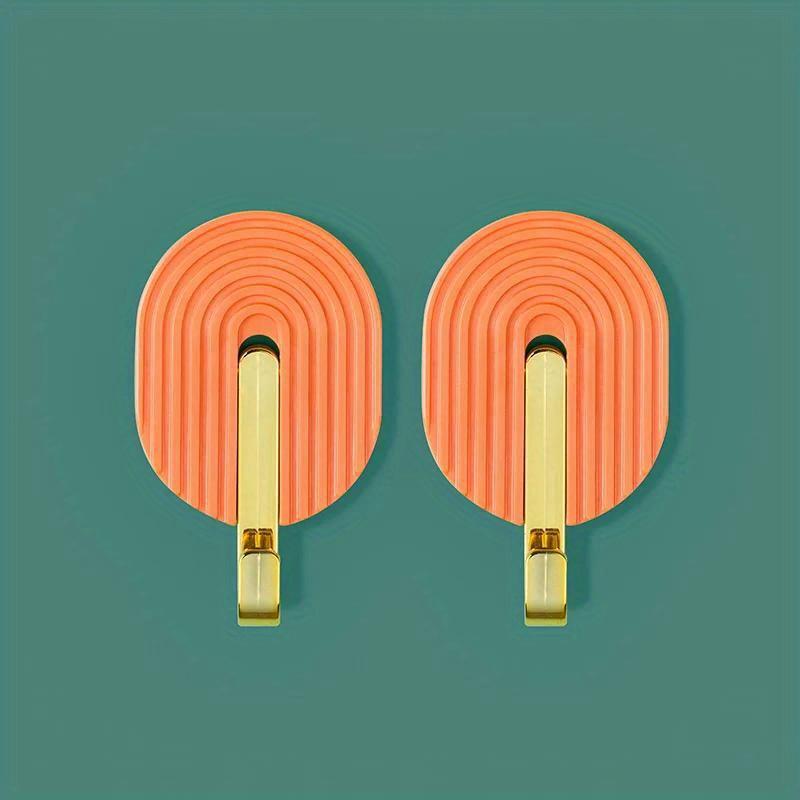 4PCS Wall Plastic Self-Adhesive Hook Multifunctional Bathroom Towel Rack Kitchen Strong Nano Glue Hook Door Rear Bag Hat Hanger