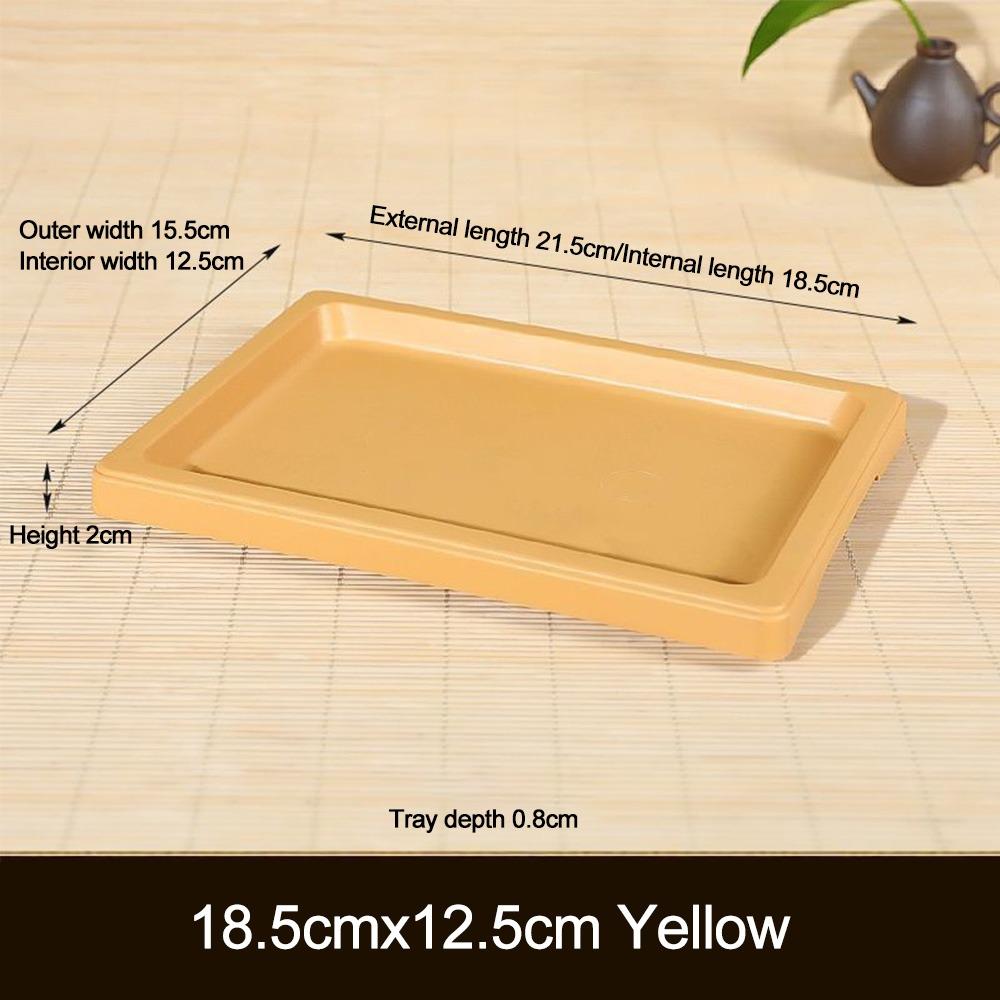 

Resin Tray Rectangular Food Bread Pan New Tea Table Storage Hotel Service Tray 18.5cmx12.5cmx1cm Yellow