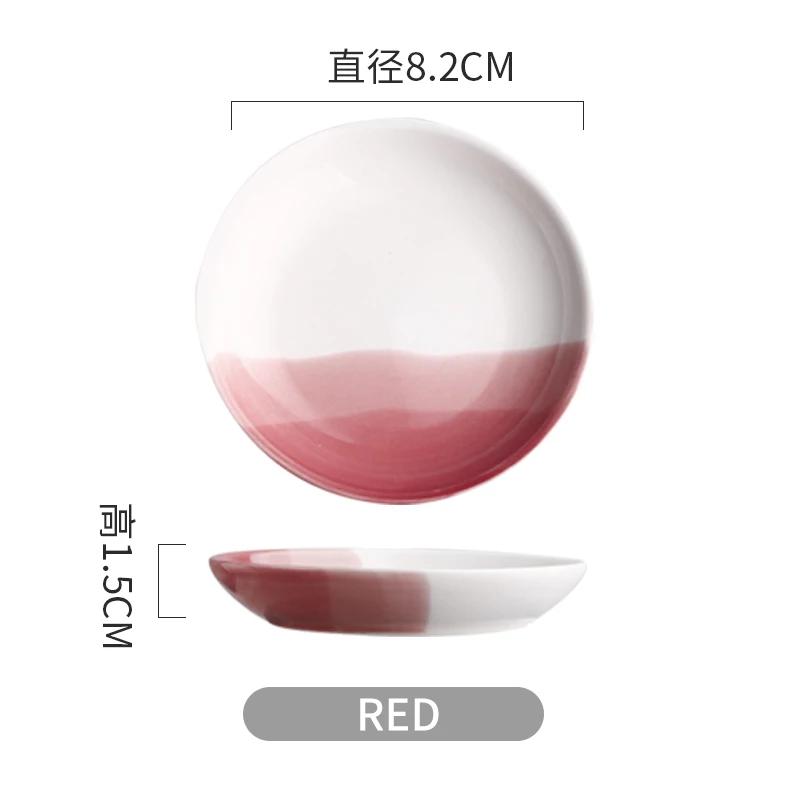 European Ceramic Saucer Sauce Plate Dessert Side Dish Kitchen Tableware Restaurant Utensils Soy  Dish