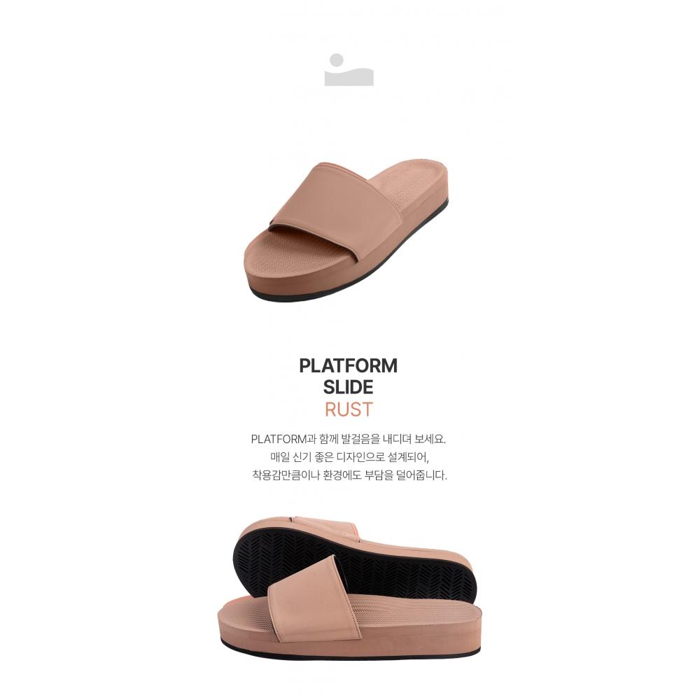 Indosol Official Import Rust Slipper   Platform Slide