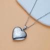 Openable Heart-shaped Sun Sunflower Pattern Photo Box Pendant Necklace