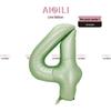 40-Inch Heart-Shaped Large Number Balloon, Baby Pink/Blue for Birthdays