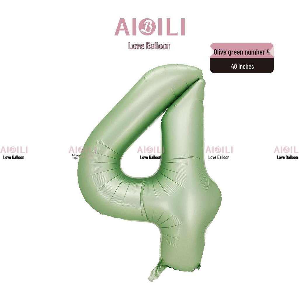 40-Inch Heart-Shaped Large Number Balloon, Baby Pink/Blue for Birthdays