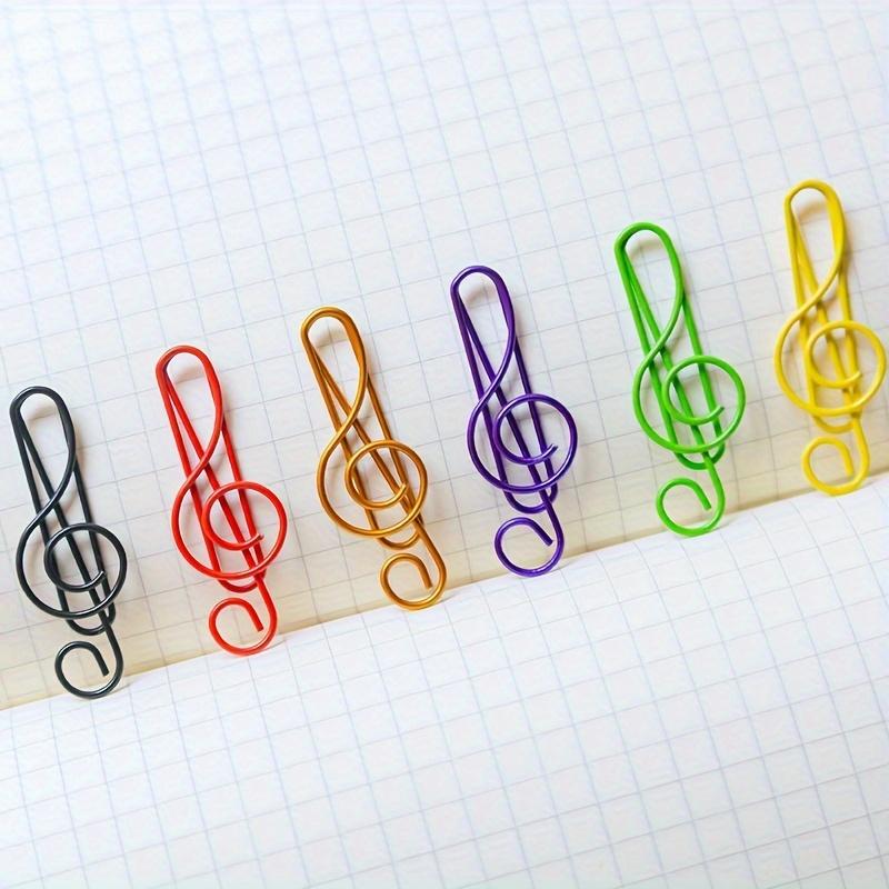 30pcs Color Metal Note Clip Music Stationery Treble Clef Small Bookmark Pin Note Bookmark Gift