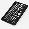 Luddite Eraser Plate Template TECHNICAL ERASER PLATE Black LDTI-TEP-01