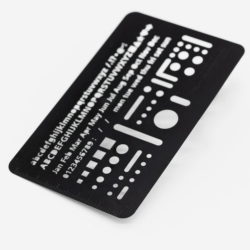 Luddite Eraser Plate Template TECHNICAL ERASER PLATE Black LDTI-TEP-01