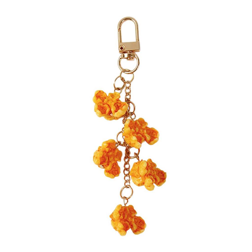 Realistic Popcorn Keychain Pendant Eye Catching Popcorn Keychain Pendant Accessory Perfect for Travel and Leisure