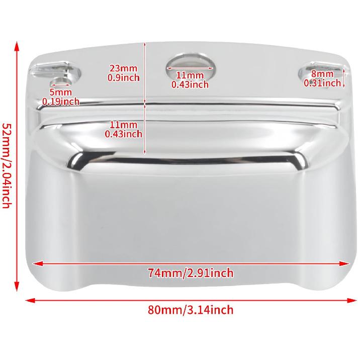 

HDBUBALUS Крышка главного цилиндра заднего тормоза мотоцикла Подходит для Harley Touring Electra Road Glide Softail Trike 1999-2017 Хром