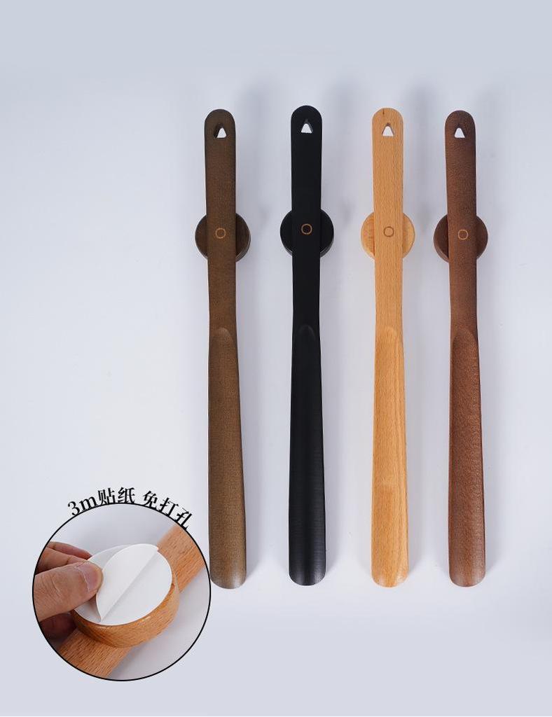 Long Handle Wooden Magnetic Shoehorn - Easy Shoe Lifting for Elderly and Pregnant Women