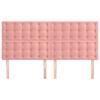 Tête de lit - Maison Exclusive - Velours rose - 160x5x118/128 cm - Hauteur réglable