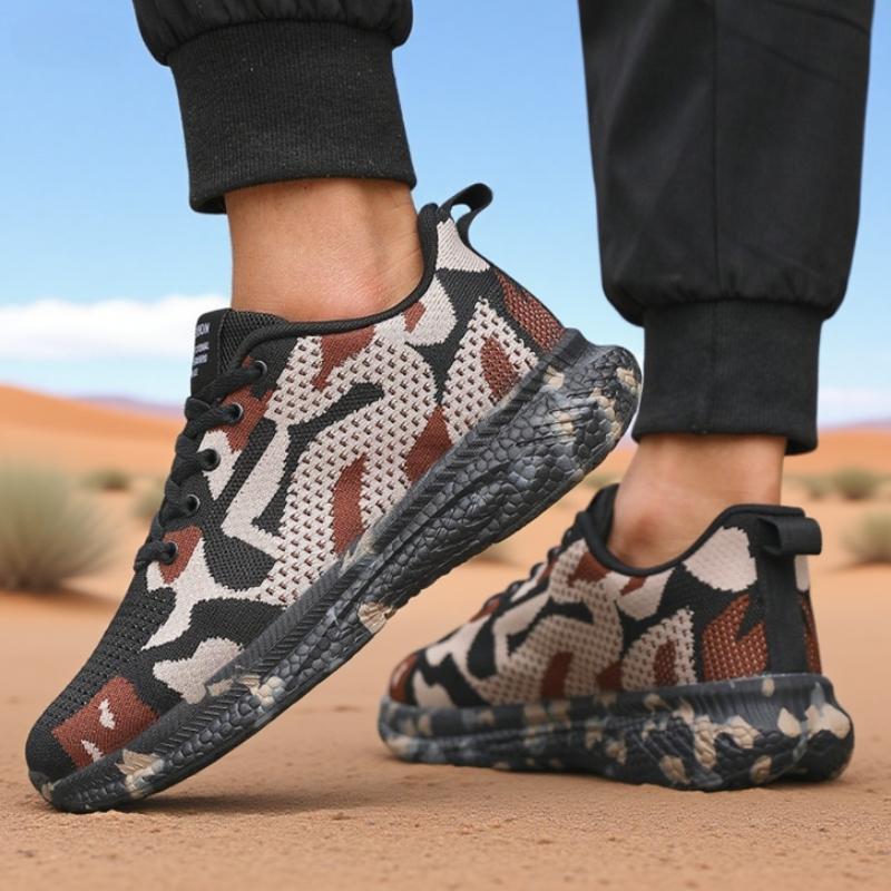 Camo Sports Sneakers Lightweight Comfort Eye Catching Pattern Running Hiking Shoe Urban Chic Breathable Stylish Camouflage Shoes
