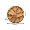 8-Section Wood Appetizer Plate Detachable Snack Plate with 8 Compartments for Serving Sharing and Displaying Food