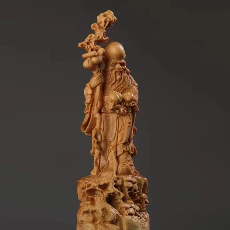 Solid Wood Carving Circular Carving Crafts Home Decoration Indoor Decorations Birthday Gift Gift Wishes for Longevity and Peace