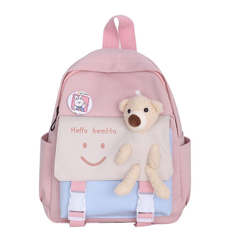 Children Stylish Small Backpack Plush Bear Cute Personality Children Kindergarten Schoolbag