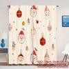 2pcs,Curtains Cute Santa Claus Christmas Ornaments (2) Modern Curtains Machine Washable Fabric Curtains Room Decor Ldeal for