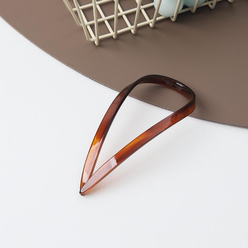 

2024 Нишевая U-образная шпилька для волос, пучок, гребень, аксессуар для волос коричневый/янтарь