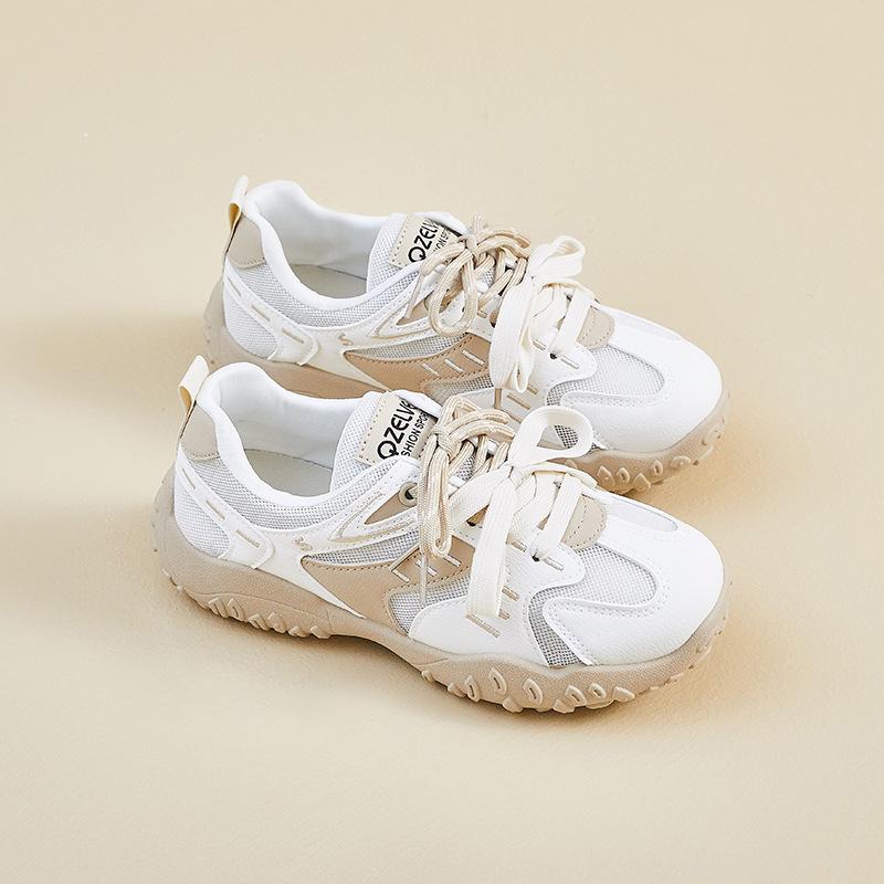 

Новые корейские женские кроссовки с поддержкой свода стопы - мягкие эластичные амортизирующие нескользящие не утомляющие ноги сетчатые дышащие на платформе повседневные для тренировок 40 хаки