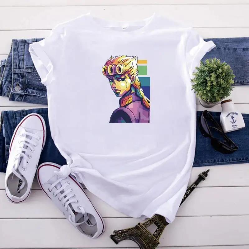 JoJo Bizarre Adventure Anime T Shirt Harajuku Women Men Casual Vintage Streetwear Short Sleeve  T Shirt Unisex