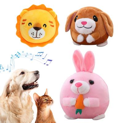 Plyšová hračka s aktivním pohybem pro domácí mazlíčky Interaktivní elektronický skákací míč Kreslená zvířátka Hračka pro psy Dobíjecí, mluvící a opakující se míček Školicí hračka pro štěně