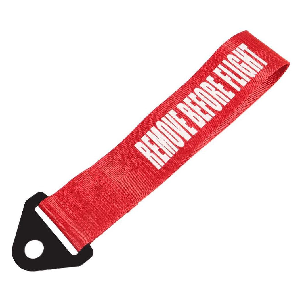Racing Tow Strap Red High Strength Tow Strap Universal Cars Set Belt Nylon Strap Traction Rope Trailer Hook Compatible 1PCS