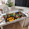 1Pc Colorful Cartoon Faces Gaming Mouse Pad Keyboard Desk Mat Non-slip Rubber Lock Edge Waterproof Computer Mousepad for Office Home Decor Es116