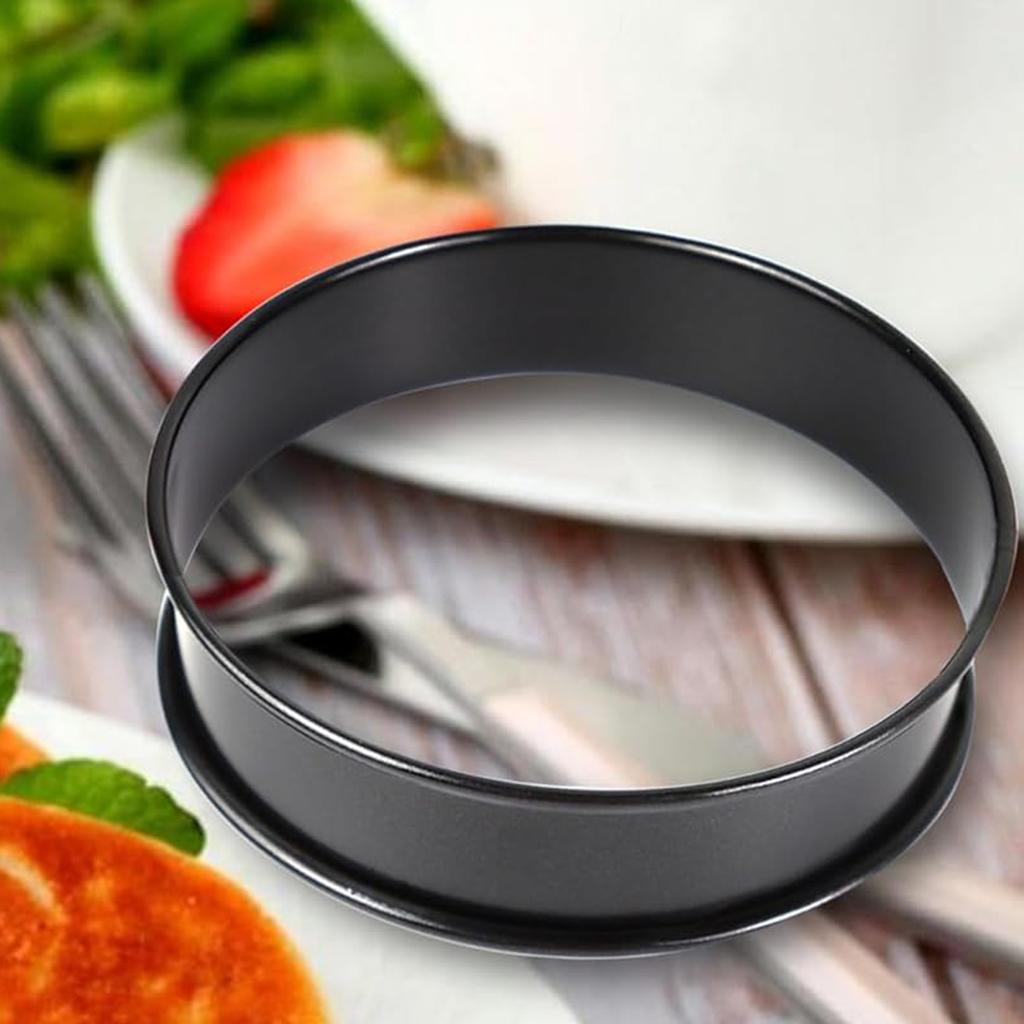 Doppelt gebördelter Tatin-Ring Edelstahl Rund Mousseform Tarteform Für Französische Crêpes Kekse