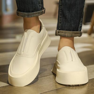Schwarze Herren-Board-Schuhe mit dicker Sohle Modische und vielseitige Stile Täglich Büro Outdoor Straße Jugendliches Gehen Heiß verkaufte Schuhe