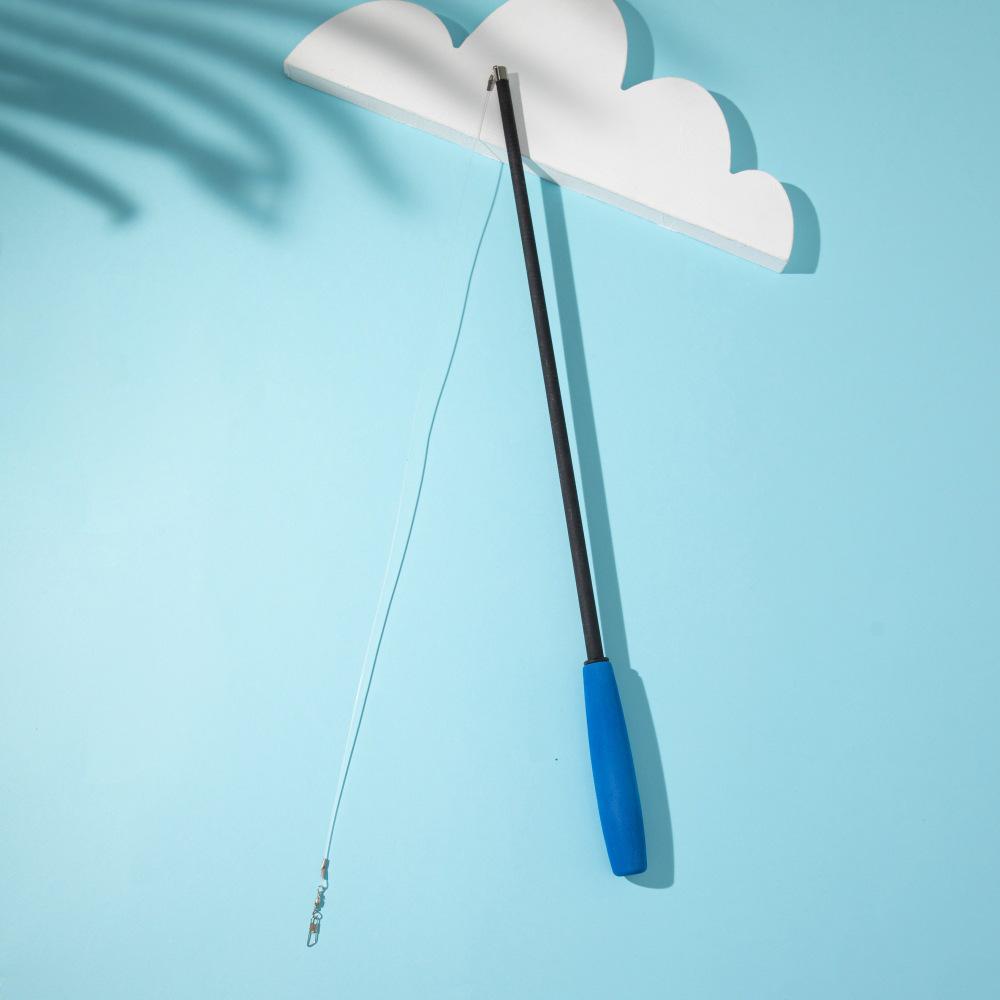 Beliebter Katzen-Teaser-Stick: Dreiteilige Rute mit mehreren Farboptionen zur Selbstunterhaltung.