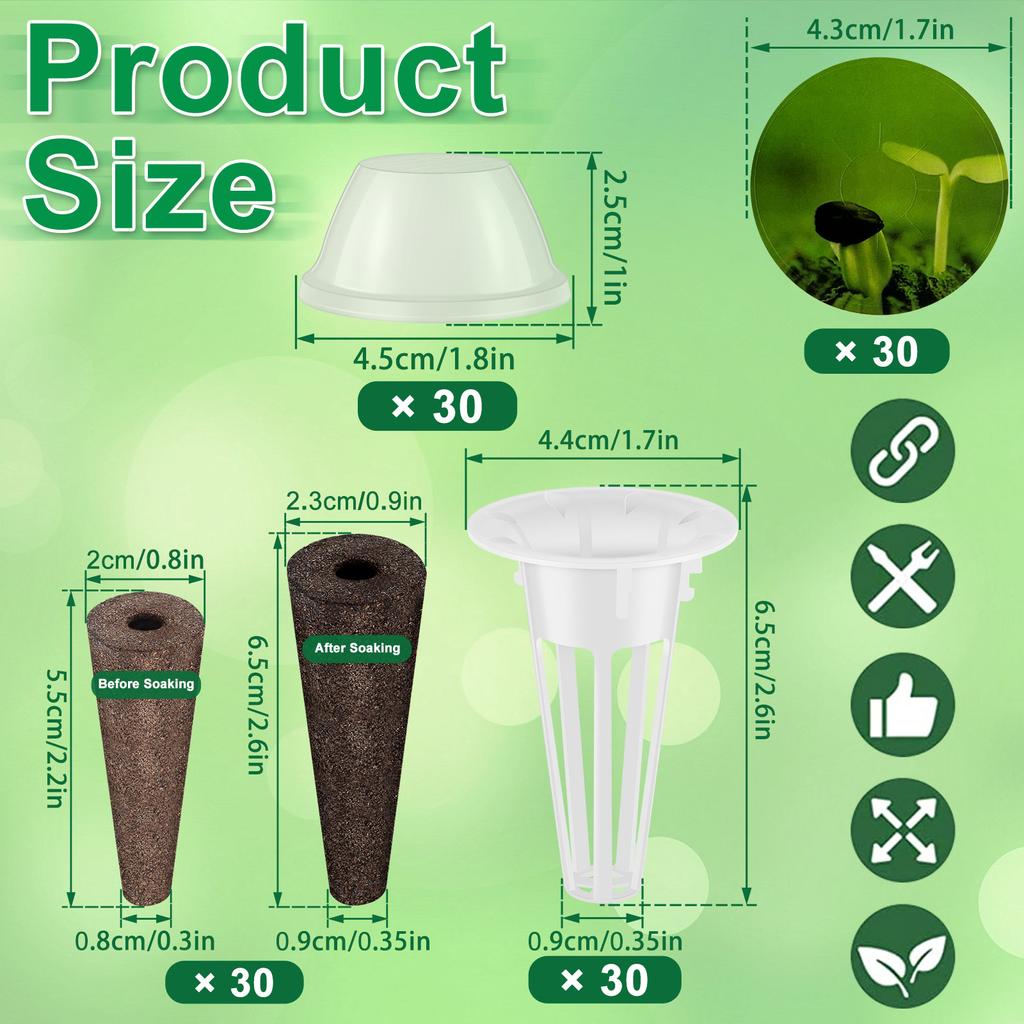 166/120Pcs Seed Pod Kit Reusable Hydroponic Pods Kit Indoor Hydroponic Growing System Clear Plant Pod Kit Garden Accessories