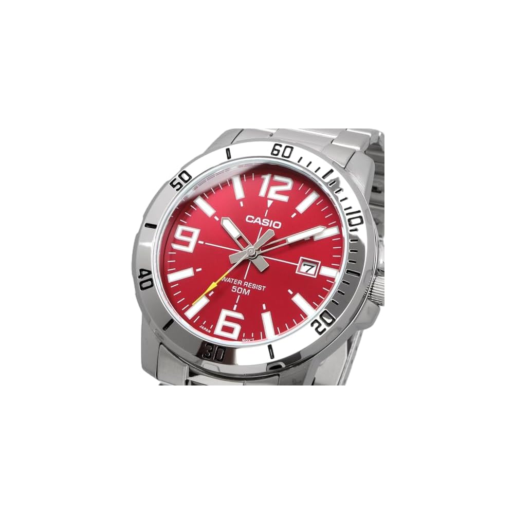Casio Standard Analog Quartz Men's Watch MTP-VD01D-4BV Metal Band Red Imported Model