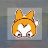 Corgi Car Sticker Cartoon Dog Vinyl Waterproof Decal for Electric Car Motorcycle Window Body Helmet Bumper SUV Auto Decor