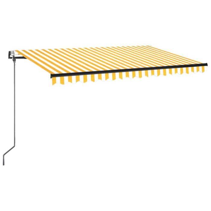 Exclusive House - Automatic Retractable Awning 400x350 Cm Yellow and White
