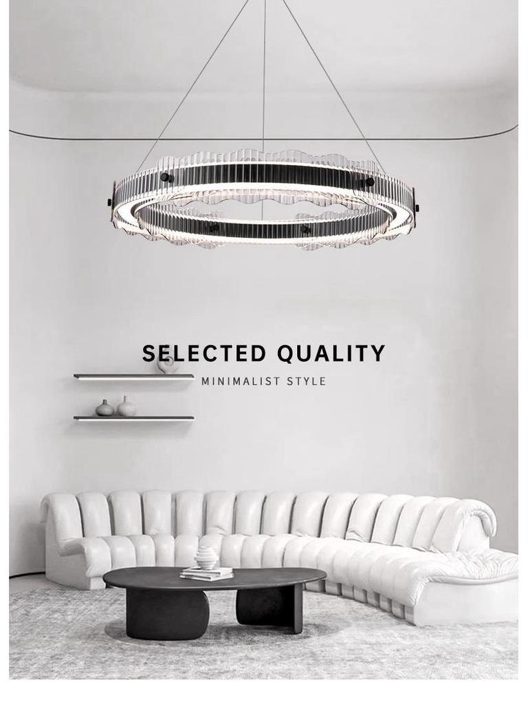 Nordic Minimalist Chandelier: Modern Glass Light for Living Room, Bedroom, Study, or Restaurant