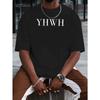 YHWH New Men'S Short-Sleeve T-Shirt, a Trendy Summer Top with Print Designs, for Casual Wear, Featuring a Round Neck And Breathable Fabric, Plus Size