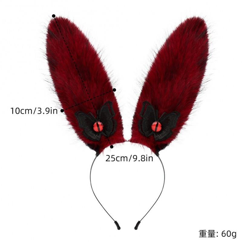 Handmade Plush Rabbit Ear Headband With Adjustable Design Easter Cosplay Unisex Accessory