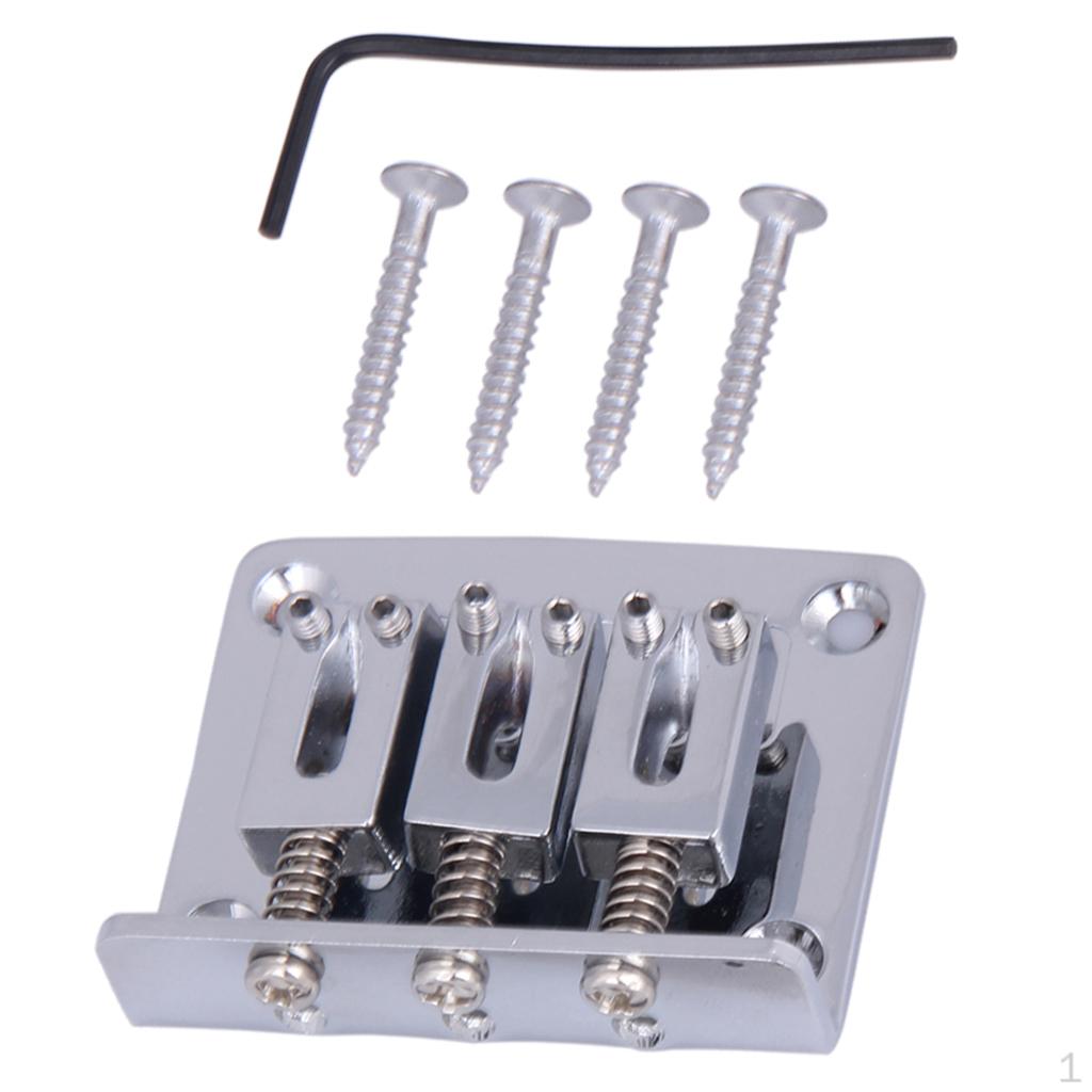3-String Electric Guitar Accessory Bridge Assembly