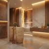 Lungo Freestanding Brushed Copper Floor Washbasin Tap